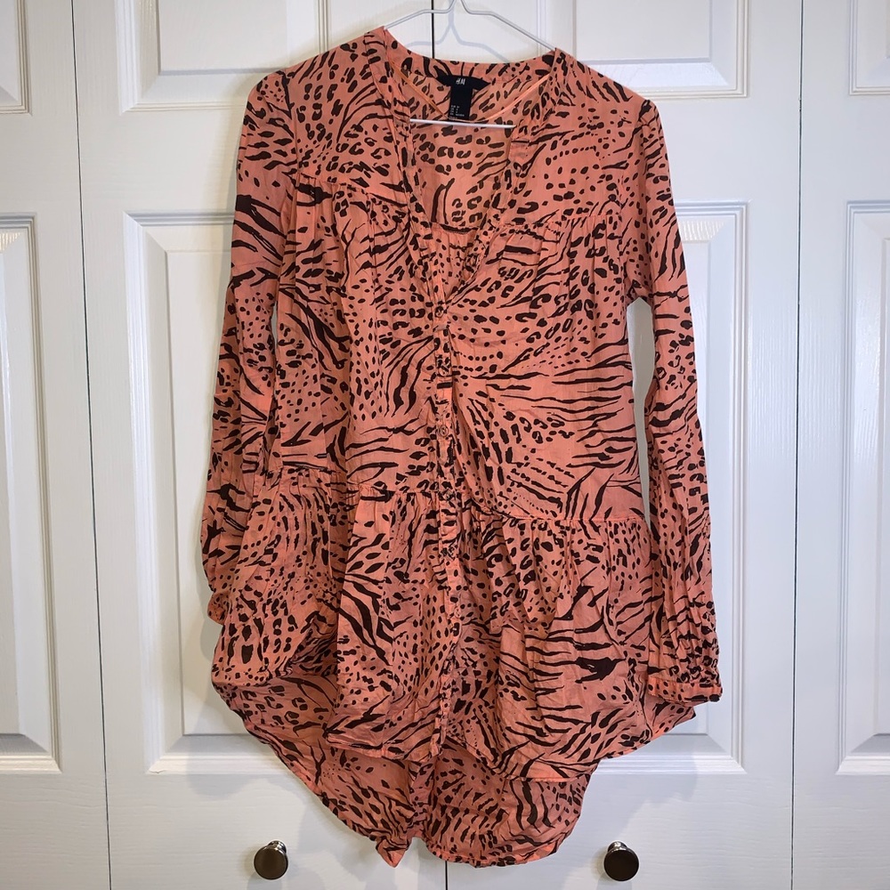 H&M High Low Animal Print Tunic